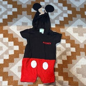 Disney Black and Red Mickey Mouse One Piece with Hoodie